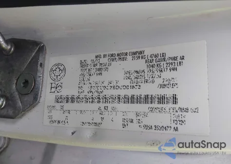 2013 Ford Escape Se z USA, uszkodzony, nr VIN 1FMCU9GX6DUD81873